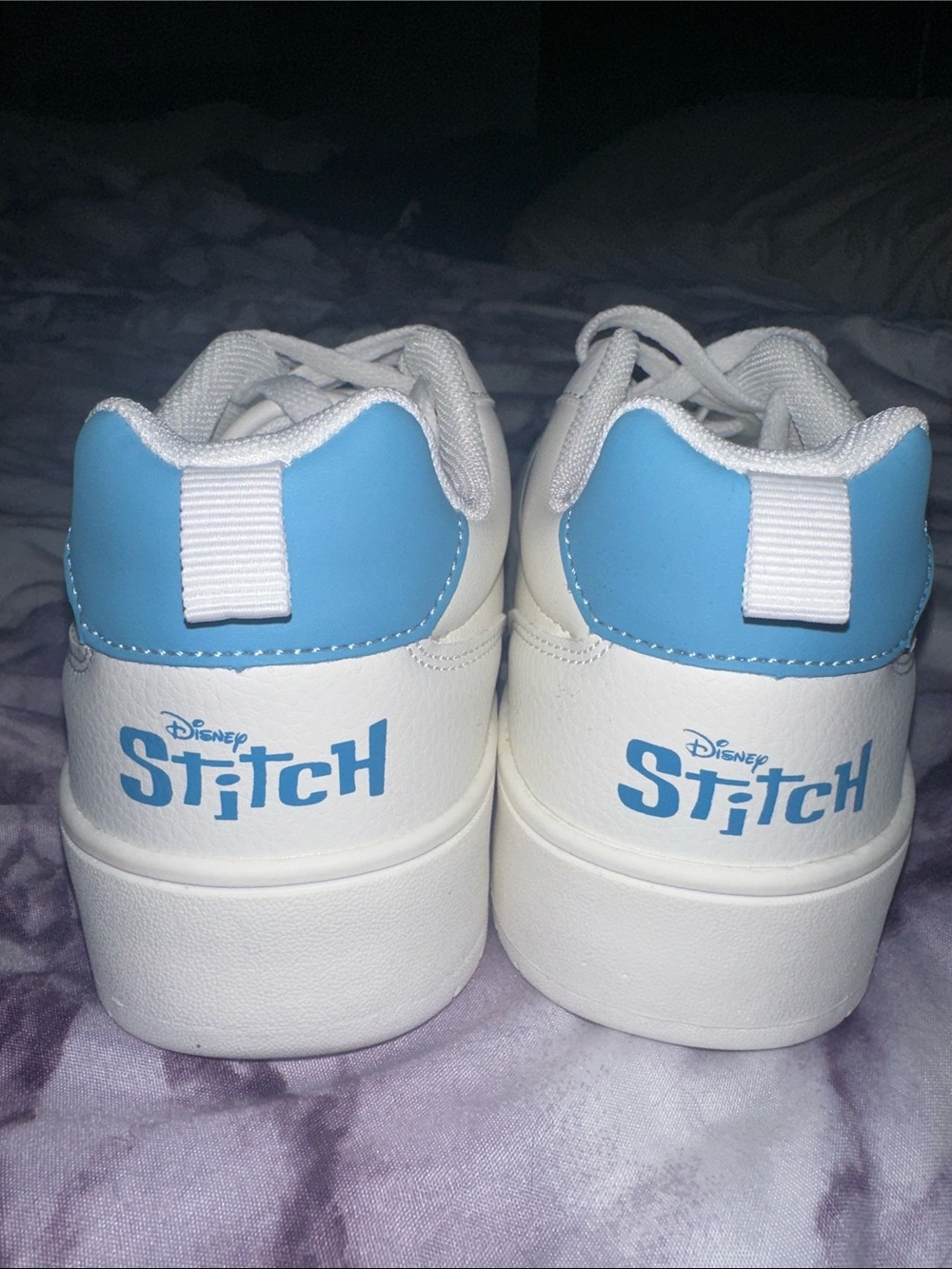 Disney Stitch White and Light Blue Kids or Women Sneakers